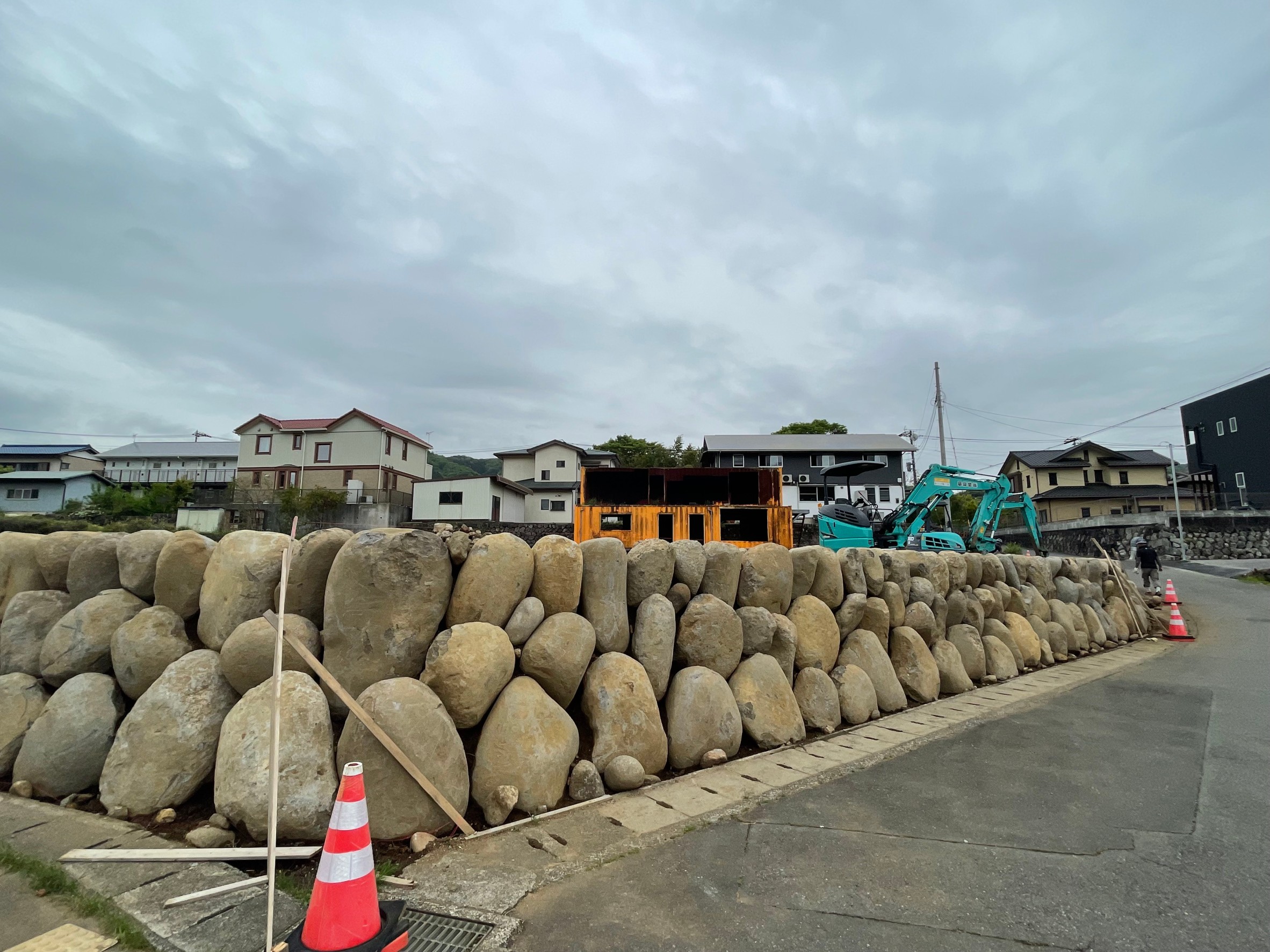 Y社置場　巨石積み工事（静岡県伊豆市）